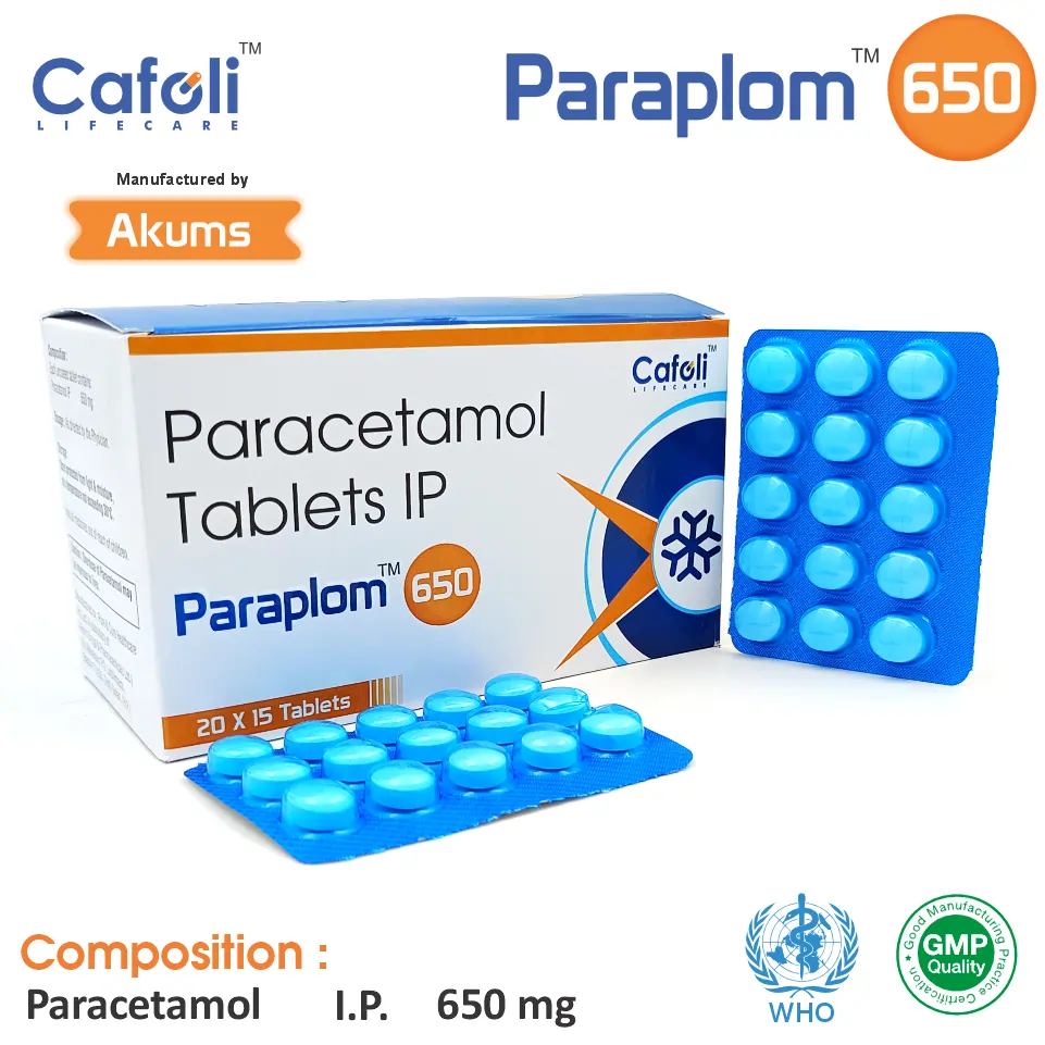 Paracetamol (650mg) Tablet at the best price in PCD Pharma Franchise for Analgesic, Pain Relief, and Fever Reduction.